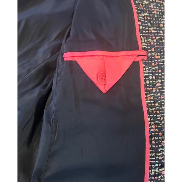 J. CREW Going Out Blazer Jacket Pink Confetti Metallic Tweed Open Front Womens 2 - Picture 6 of 11